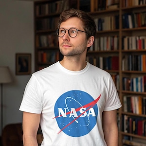 NASA Meatball Logo White T-shirt for Men