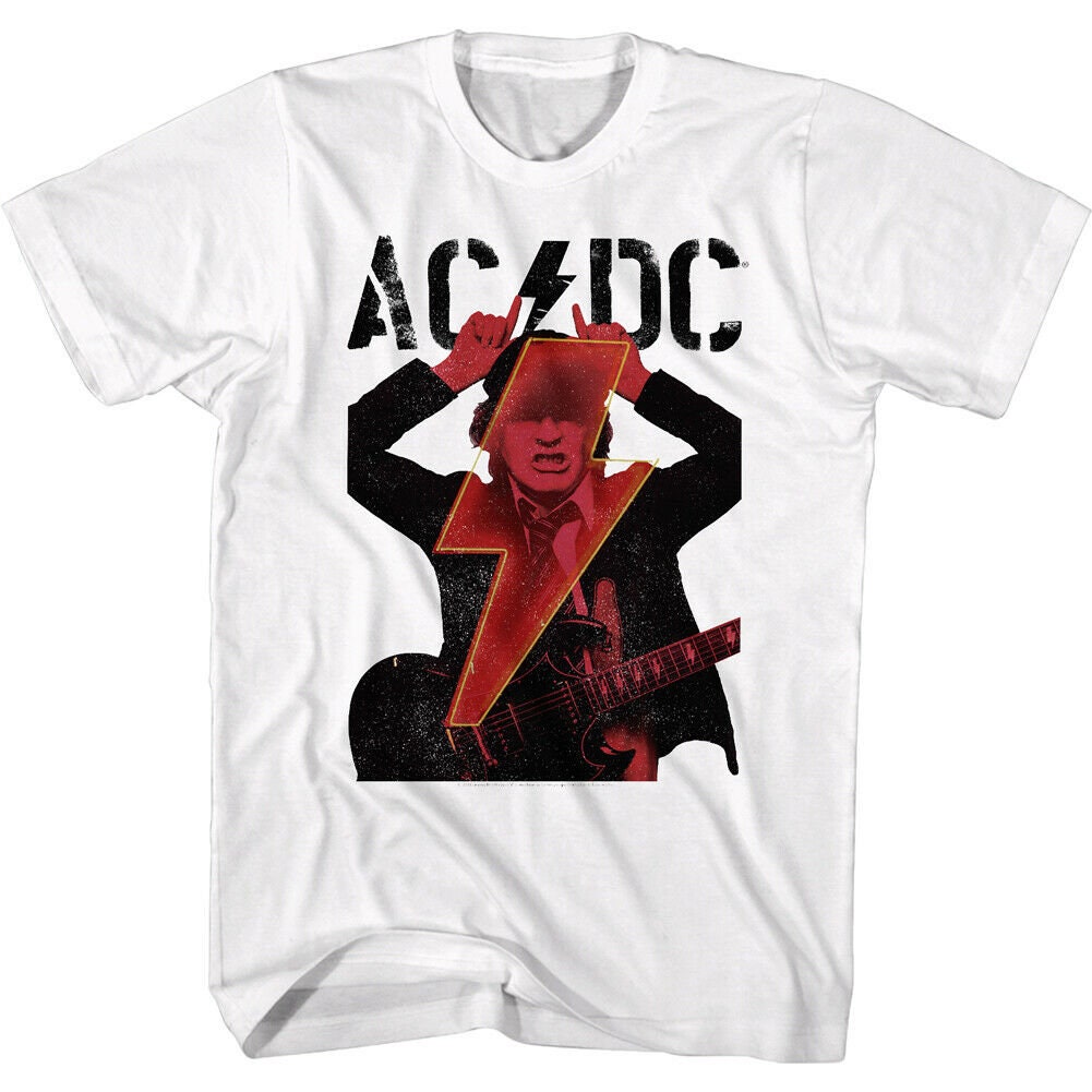 AC/DC T-Shirt Angus Young Devil Horns Graphic Tees - Etsy 日本