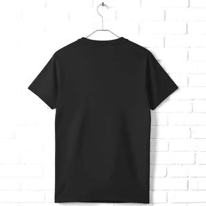 Black t shirt blank back