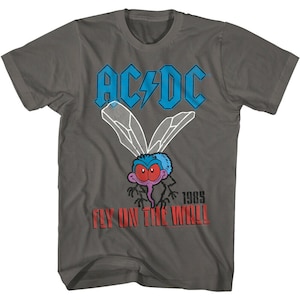 AC/DC Men&#39;s T-Shirt Fly on the Wall Album Cover Graphic Tee ACDC Concert Tour 1985 Rock Band Tee Music Merch Official Merchandise