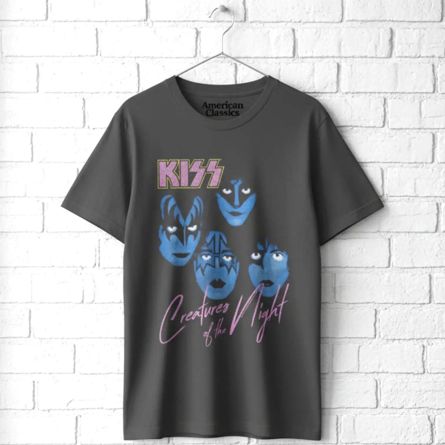 KISS Creatures of the Night Album Cover T-shirt - Glam Metal Band