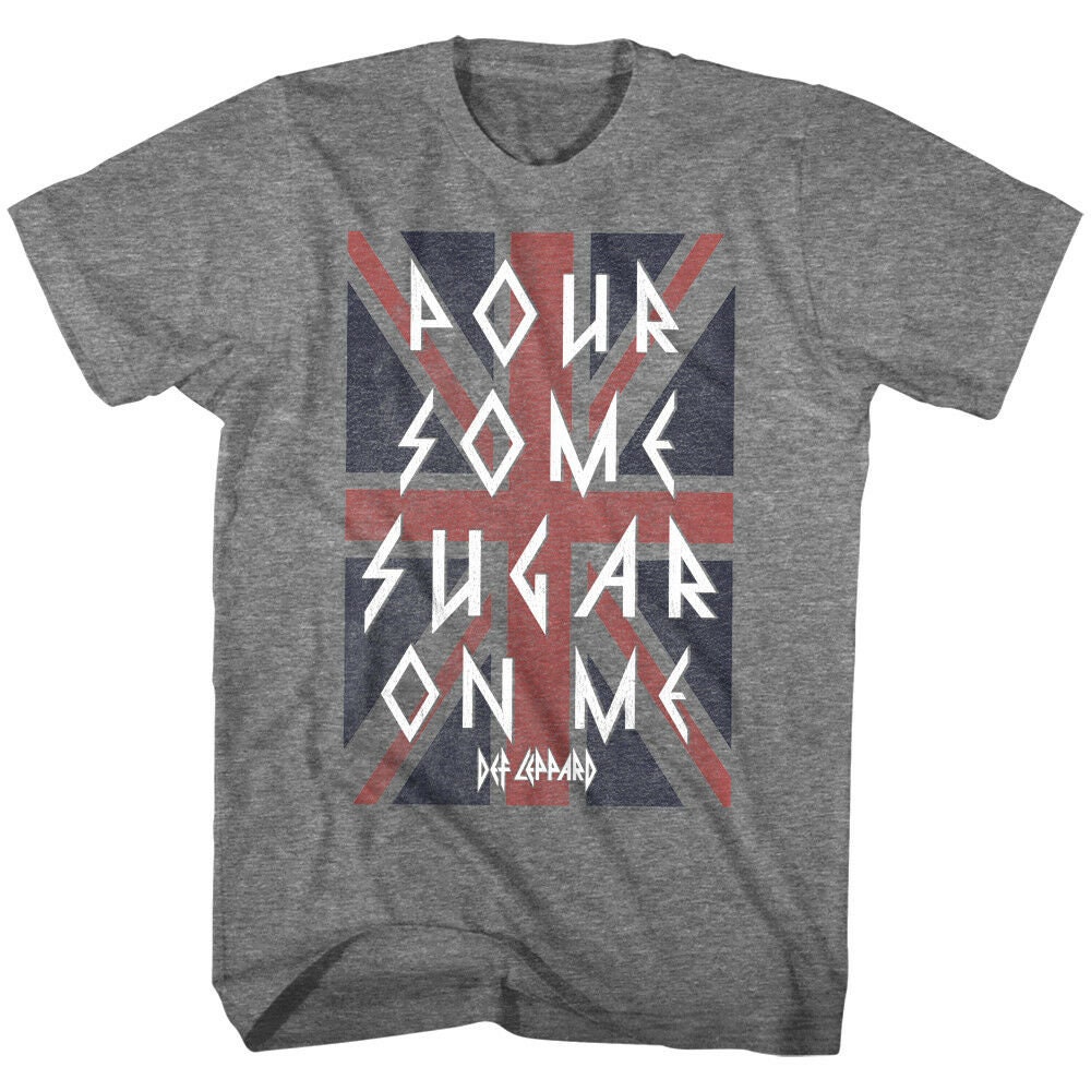 Def Leppard Men s T Shirt Pour Some Sugar on Me Union Jack Graphic Tee British Flag Rock Music Concert T shirt Glam Metal Band Merch Etsy