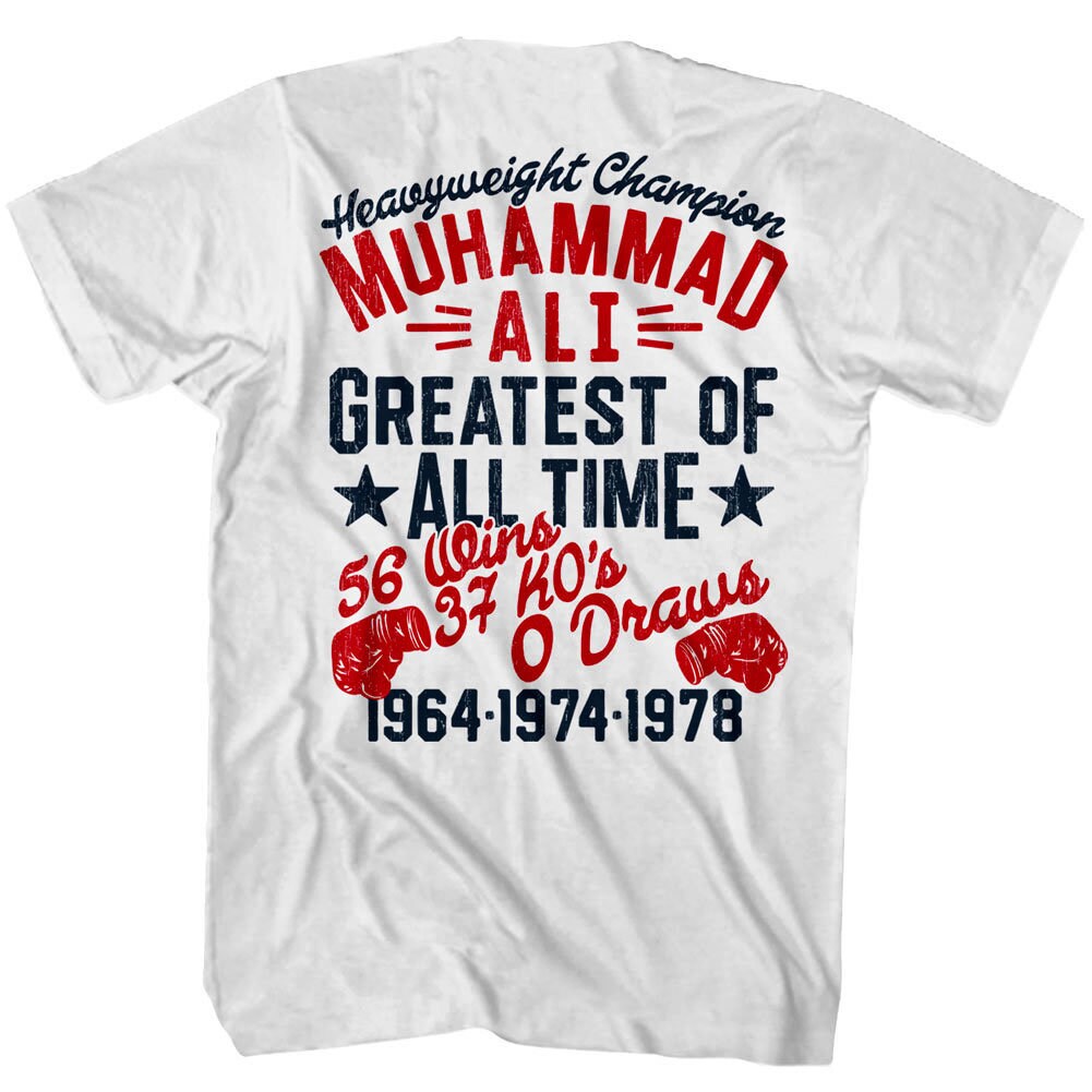 T-shirt Muhammad Ali Calligram &ndash; Maglietta Uomo Cotone, Leggenda Della Boxe, The Greatest