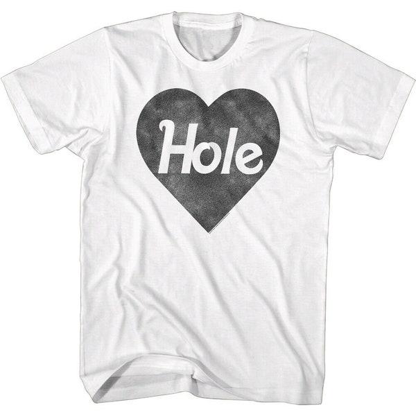 Hole Rock Music shirt Black Heart Design Tee Unplugged Heart Logo Tee Shirt American Rock Band T-shirt Concerts Men's White T-shirt