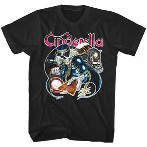 Camiseta de hombre Cenicienta Álbum One Way Ticket Camisetas de banda de glam metal imagen 4