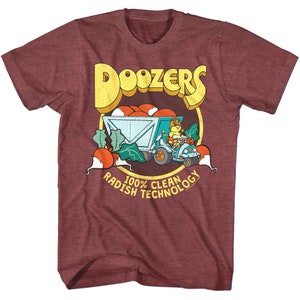 Fraggle Rock T-shirt Doozers 100% Clean Radish Technology Graphic Tee Puppet TV Show Men&#39;s Shirt Jim Henson Muppets Fraggles