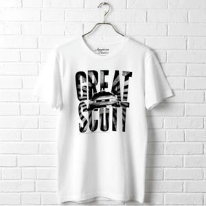 Back to The Future Great Scott Men's White T Shirt image 1