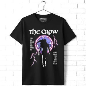 THE CROW T-Shirt Gothic Superhero Movie Quotes Graphic Tees image 1