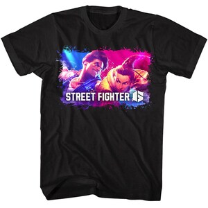 Street Fighter 6 T-Shirt Luke v Jamie New Characters Capcom Fighting Video Game Men&#39;s Graphic Tees Gift