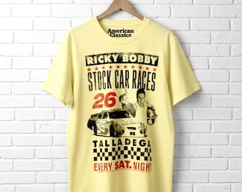 Talladega Nights Men's Shirt Stock Car Races Ricky Bobby Tees