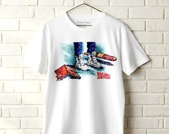 Back to The Future Shirt Footwear & Hoverboard Men's Tees