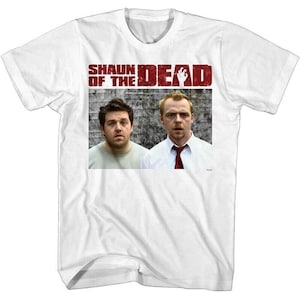 Shaun of the Dead T-Shirt Shocked Expressions Men's Tees Zombie Horror Movie