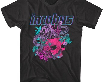Incubus Men's T-shirt Skull Aquarium Alternative Rock Band