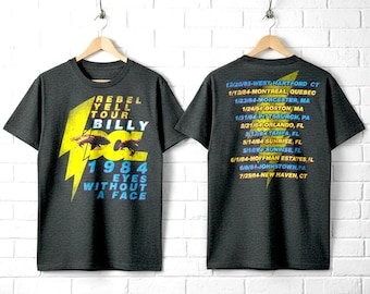 Billy Idol Rebel Yell Tour 1984 Concert T-Shirt - Punk Rock Music Merch