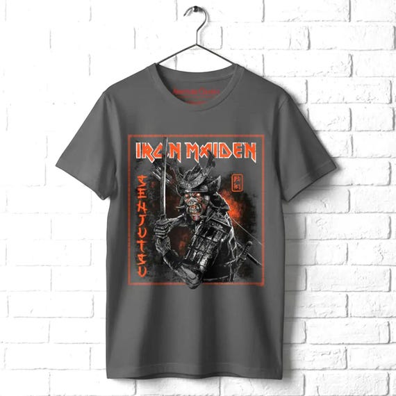 Iron Maiden Senjutsu Eddie Samurai Japanese T-shirt Album Heavy