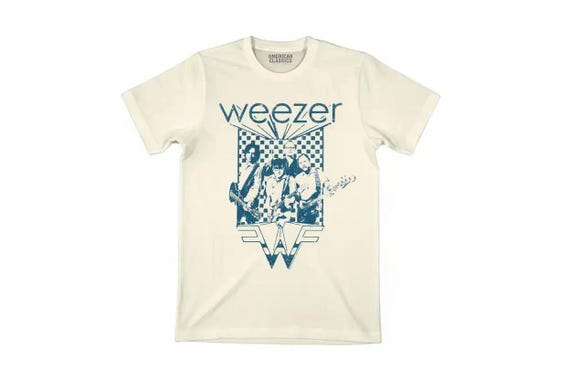 Weezer Band T-shirt: Vintage Alt Rock Alternative Music Concert
