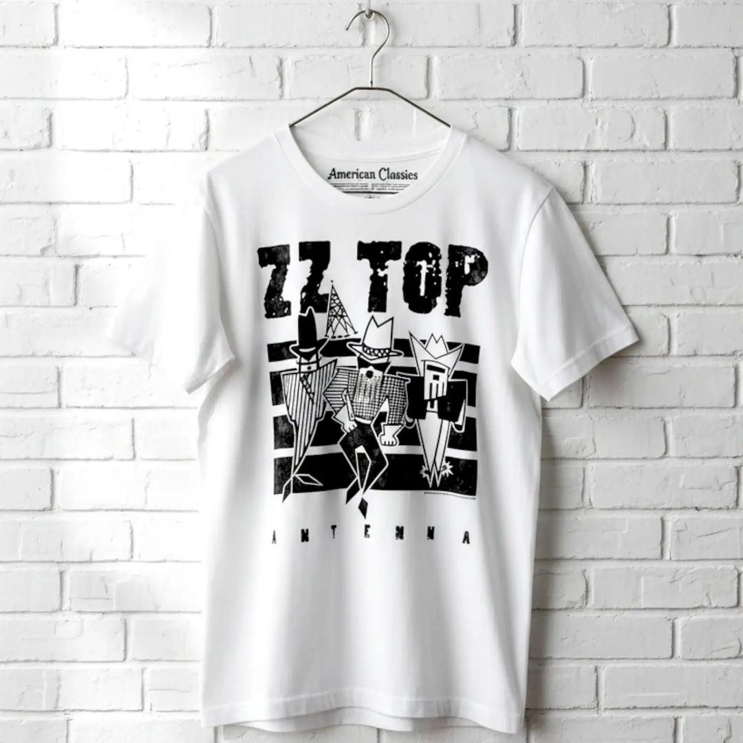 ZZ TOP ANTENNA バンドTシャツ ZZ Top Antenna Album Cover T-shirt: Vintage Rock Band Concert