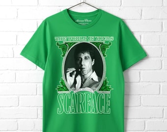 Scarface Movie Shirt, Tony Montana Dollar Print (Men's S-5XL)