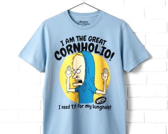 Beavis and Butthead Shirt The Great Cornholio MTV Cartoon Tees