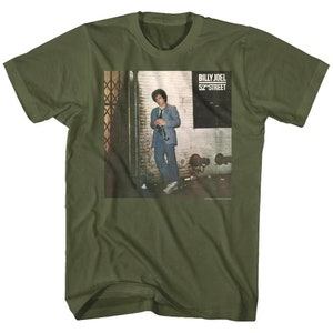 Billy Joel Men&#39;s T-shirt 52nd Street Album Cover Graphic Tee Piano Man Pop Rock Concert Tour Merch T-Shirt Musician Shirt Gift For Him