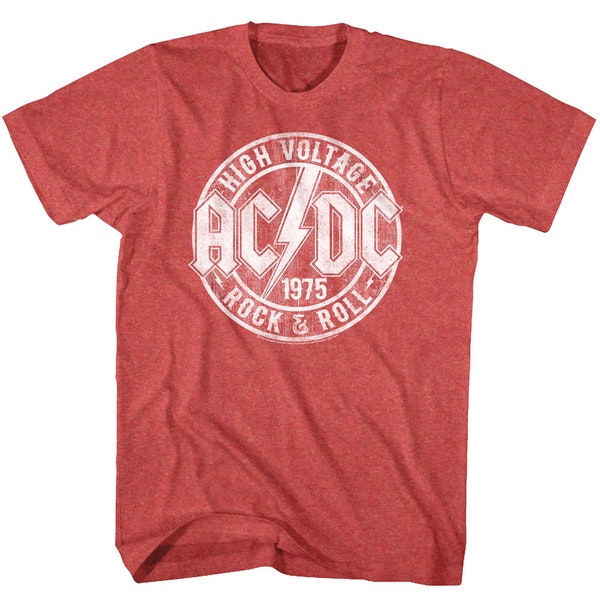ACDC Men's T-Shirt High Voltage Rock and Roll Band Red T-shirt Cool ConcerT-shirt Sizes S to 5XL Graphic Tees Best Gift For Him