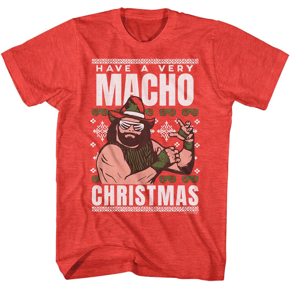 Macho Man Tacky Xmas Sweater Men's T-shirt Randy Savage Ugly Christmas  Style Top WWE Wrestler Icon -  Canada