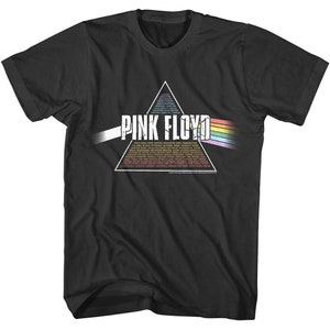Pink Floyd Men&#39;s T-shirt DSOTM Prism Tour Venues Graphic Tee Vintage Rock Band Music Concert Merch Dark Side of the Moon Gift For Fan