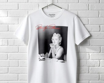Marilyn Monroe Men's Shirt Signature Makeup Hollywood Star Tees