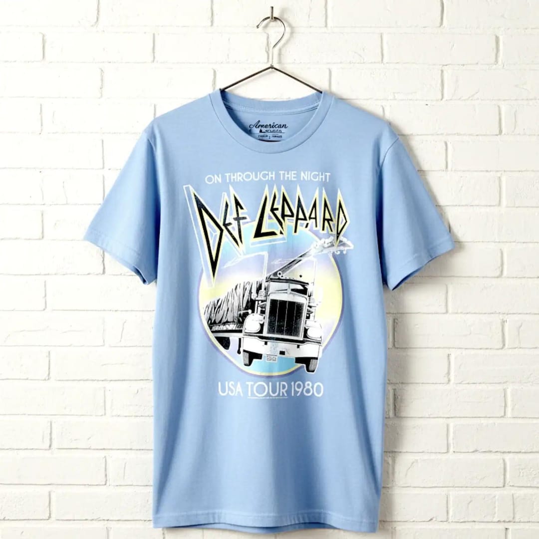 Def Leppard on Through the Night USA Tour 1980 T-shirt - Vintage