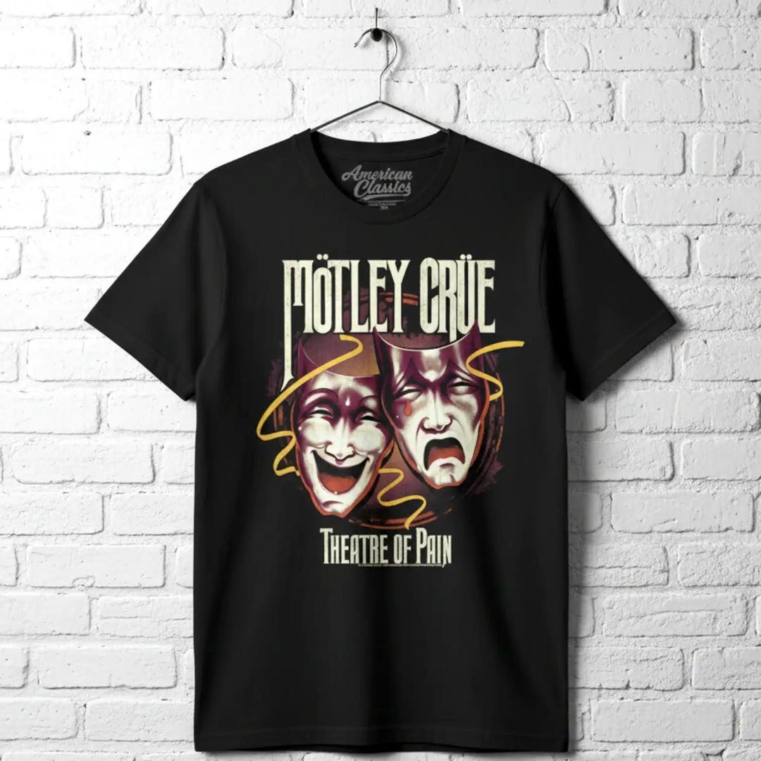 MOTLEY CRUE Shirt Theatre of Pain Album Poster Graphic Tee Rock Band Merch  - Etsy