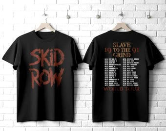 Skid Row Band T-shirt Slave to the Grind World Tour 1991 Graphic