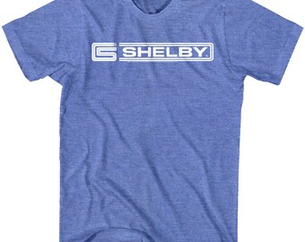 Carroll Shelby Men's T-Shirt Motoring Logo Blue Shirt American Car Racing Driver  Graphic Tees Crew Neck Short Sleeve Shirt Gift For Him