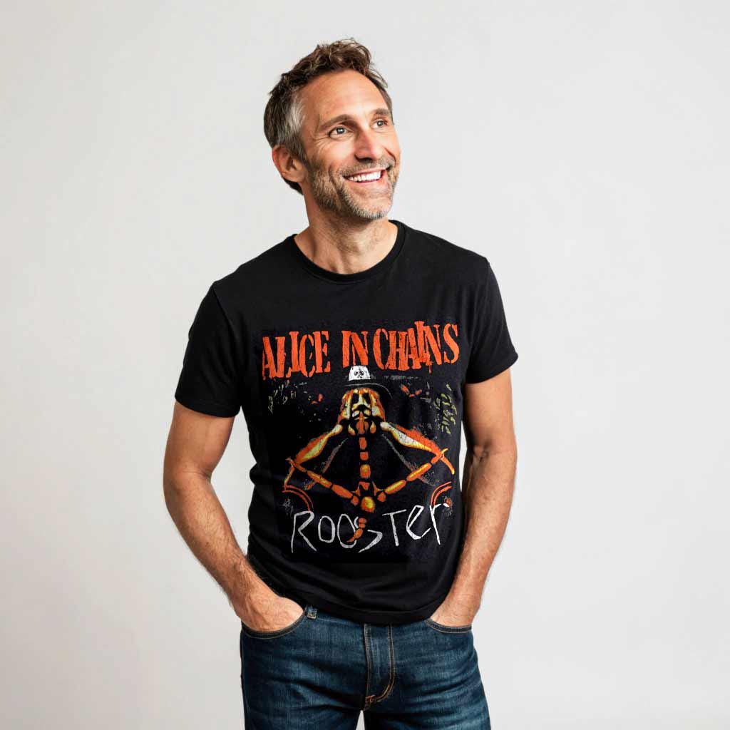 ALICE IN CHAINS T-shirt Rooster Single Merch Big and Tall Shirts