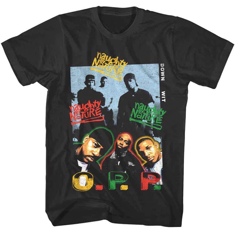 NAUGHTY by NATURE T-shirt Down With OPP Man Alive 1991 Graphic