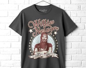 Willie Nelson T-Shirt Outlaw Country Star Graphic