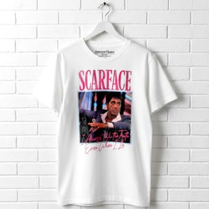 Scarface Tony Montana Men's T-Shirt Tell Truth When I Lie Movie Quote Shirt image 1