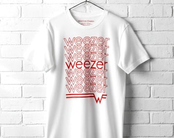 Weezer W Streak White/black Adult S/S Ringer T-shirt - Etsy