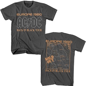 ACDC EUROPE 1980ツアー Tシャツ XLサイズ AC/DC Europe 1980 Tour Reprint T-Shirt Sz XL | eBay
