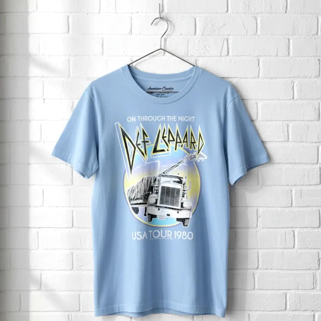 Def Leppard on Through the Night USA Tour 1980 T-shirt - Vintage