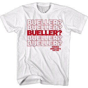 Ferris Bueller Men&#39;s T-shirt Bueller Anyone Graphic Tee Vintage Style Comedy Movie Lover Merch Ferris Bueller&#39;s Day Off Premium Shirt