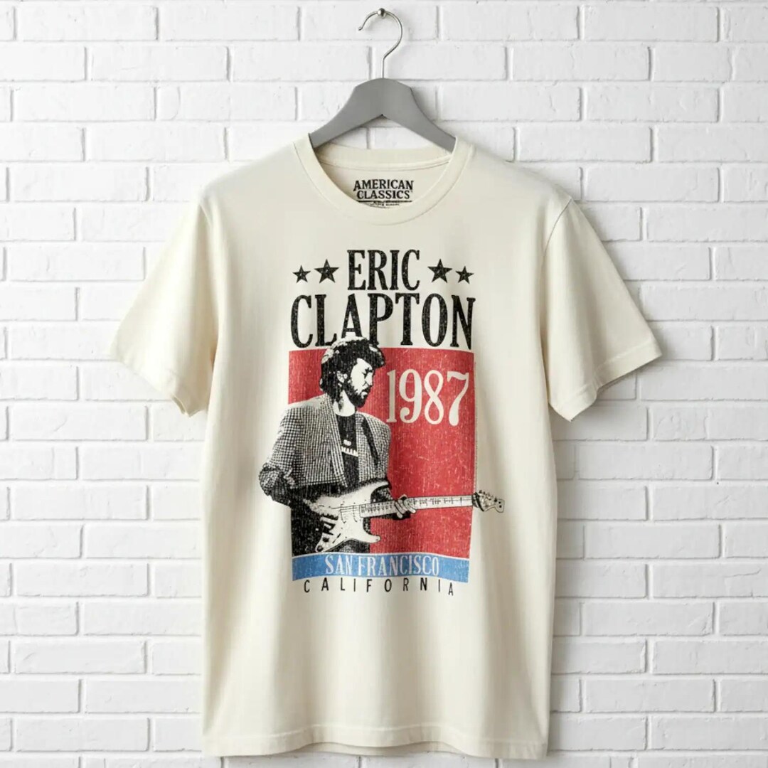 エリック・クラプトン Tシャツ 1987年 サンフランシスコ Aクラシック M Eric Clapton 1987 San Francisco Concert T-shirt - Vintage Rock