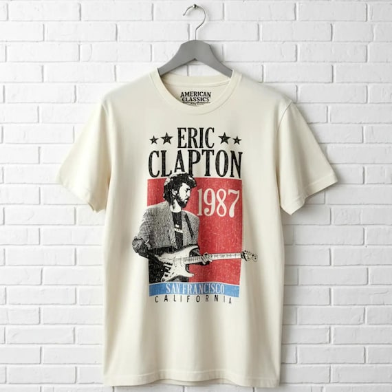 Eric Clapton 1987 San Francisco Concert T-shirt - Vintage Rock
