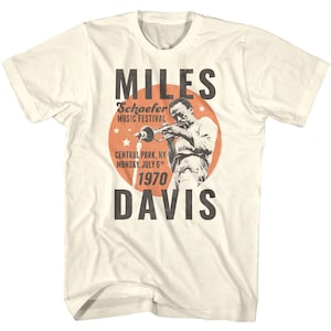 Miles Davis Men&#39;s T-shirt Schaefer Music Festival Shirt Central Park New York Live Merch American Trumpeter Tee Jazz Music T-Shirt