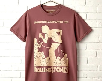 Rolling Stones American Tour 1972 T-Shirt Vintage 70s Rock Tee