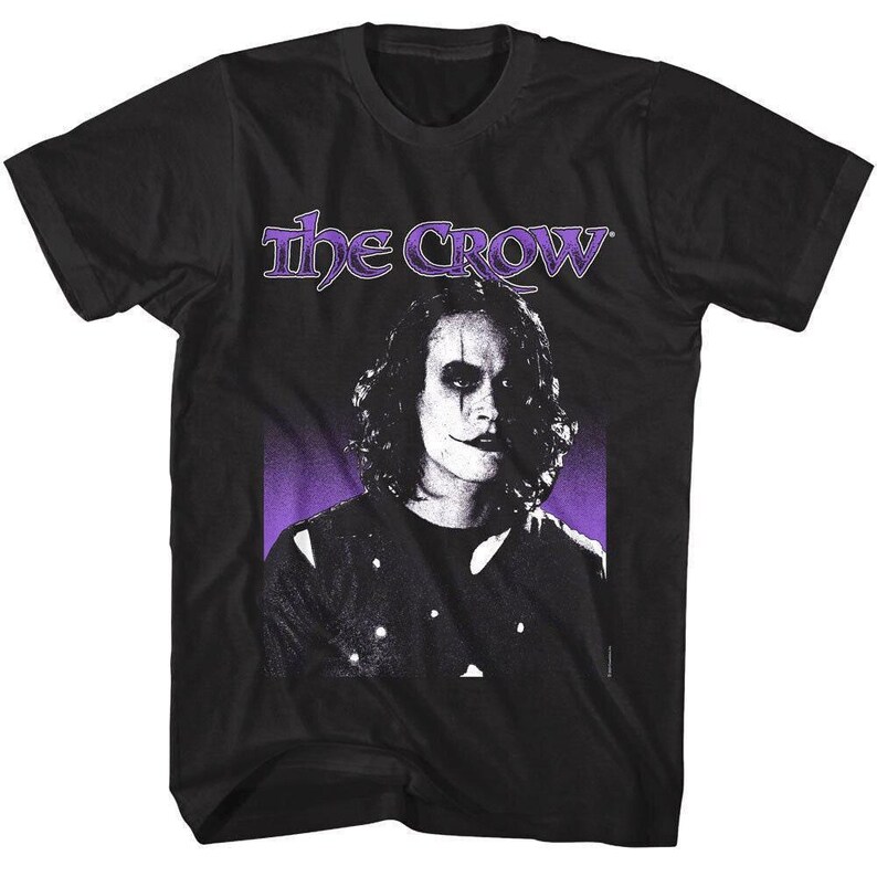 the crow movie t-shirts eric draven purple logo dark fantasy gothic horror movie brandon lee last film t-shirt