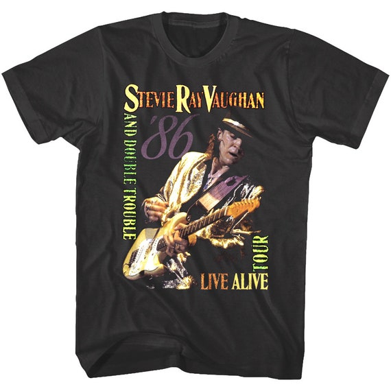 Stevie Ray Vaughan Men's T-shirt SRV and Double Trouble