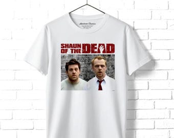 Shaun of the Dead T-Shirt Shocked Expressions Men's Tees Zombie Horror Movie