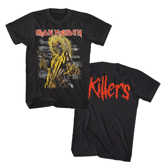 IRON MAIDEN エディ Tシャツ アダルトサイズ バンドtシャツ Iron Maiden Killers Eddie Large Graphic Distress | Amazon.com
