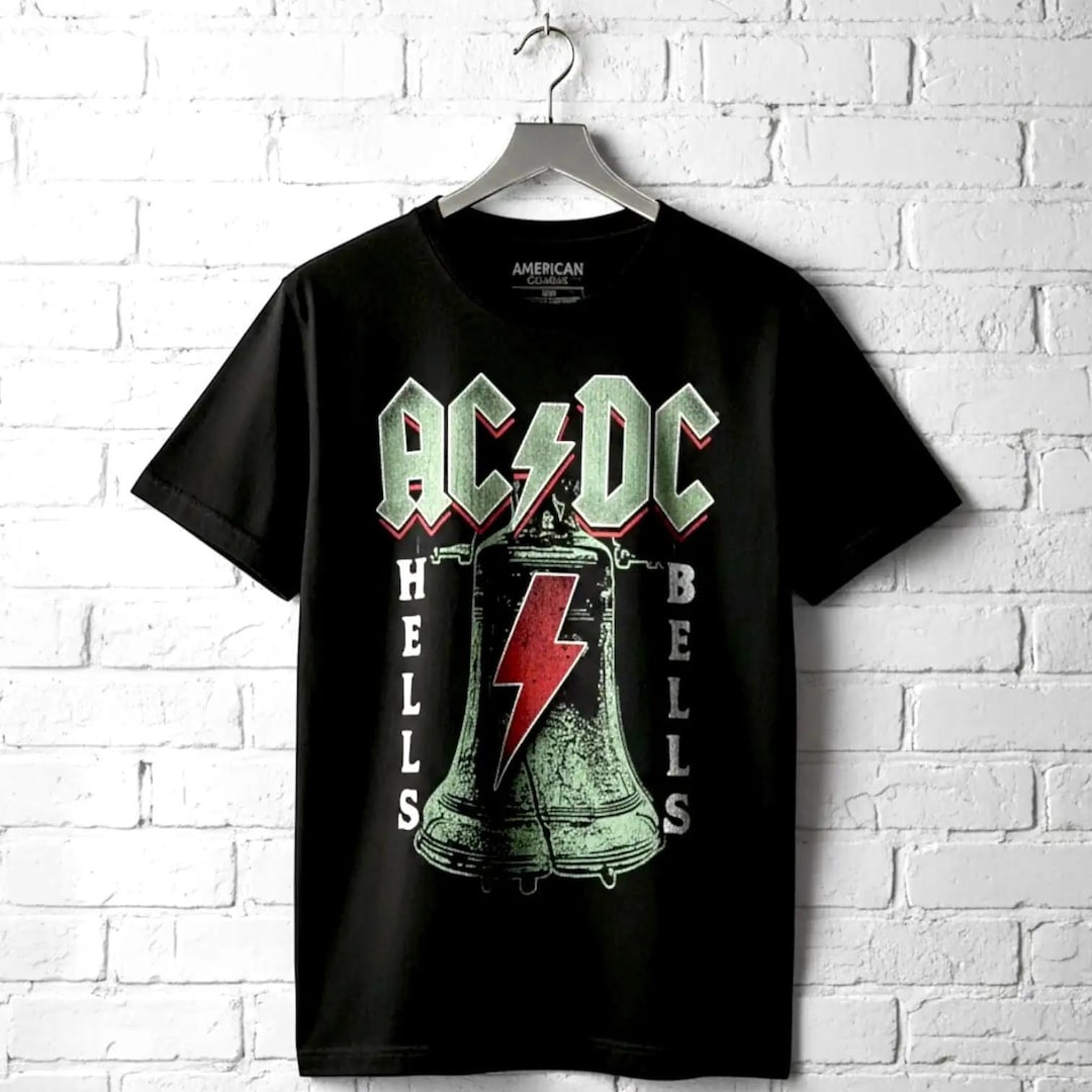 【AC/DC】Tシャツ⑥ Lサイズ AC/DC Hells Bells Vintage Black T-shirt - 100% Cotton Rock Tee - Etsy