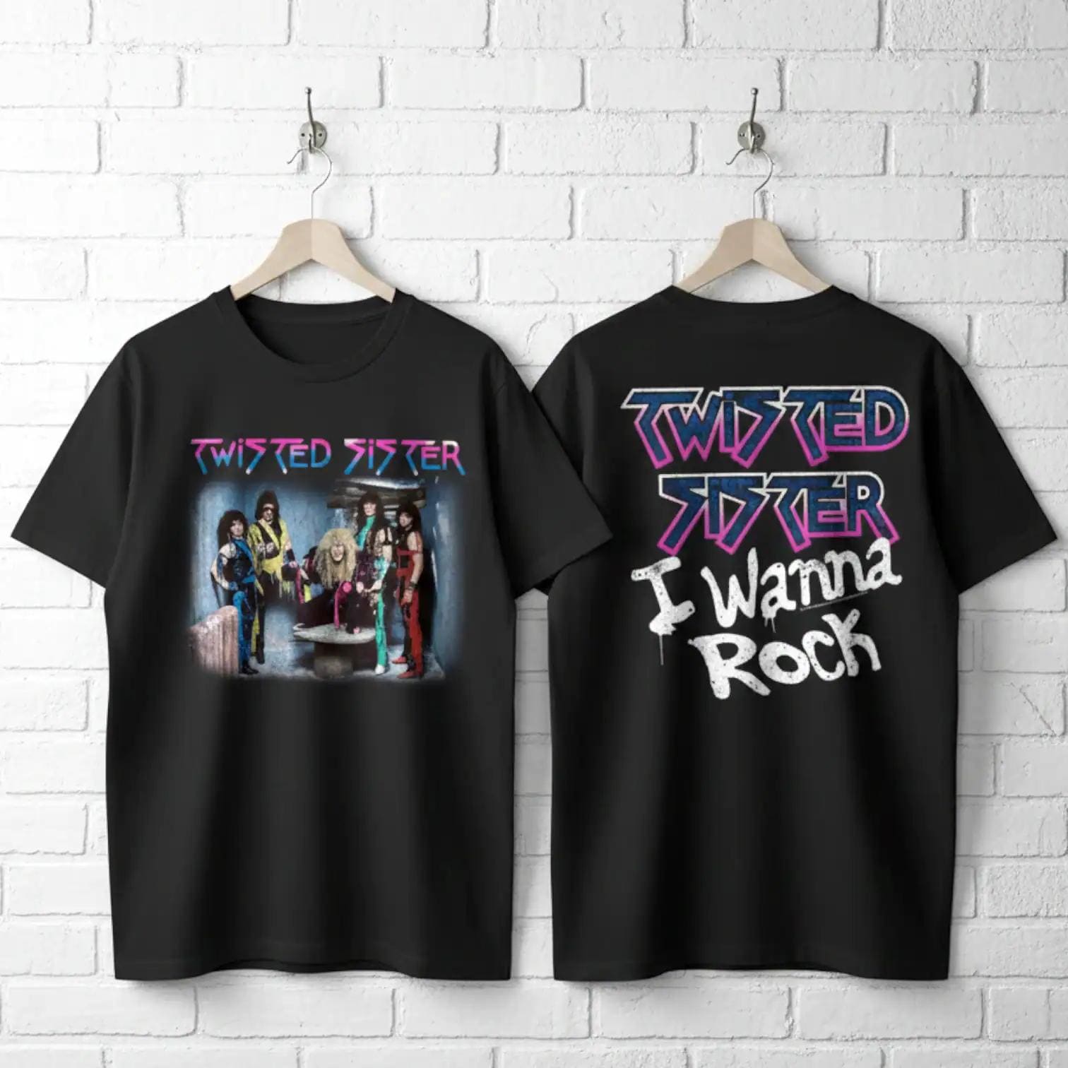 Twisted Sister I Wanna Rock Black T-shirt: 80s Heavy Metal Concert